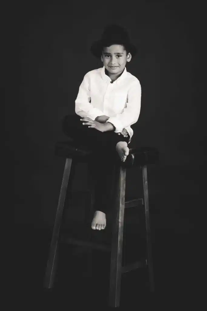 Cherubic kid's portrait session with professional photographer in Wellington